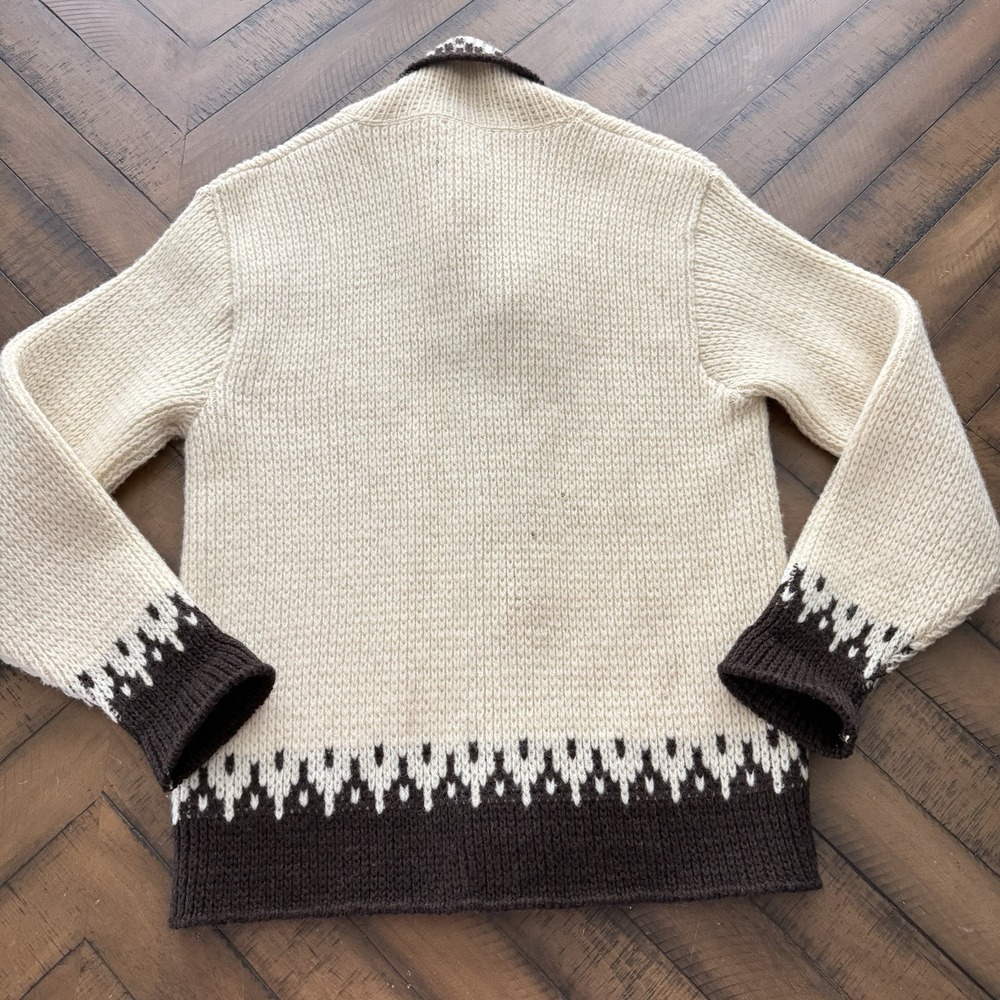 VTG 80S PENDLETON SHETLAND WOOL SHAWL COLLAR CARDIGAN USA MADE - Picture 4 of 11